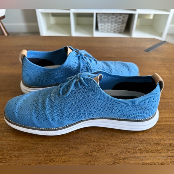 Cole Haan Blue Knit Oxfords - Picture 1 of 2